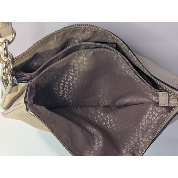 Kate Spade New York Triple Gusset Crossbody Bag Beige Pebbled Leather WKRU5503 - Picture 13 of 16